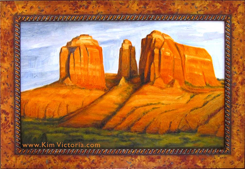 Oil painting Cathedral Rock