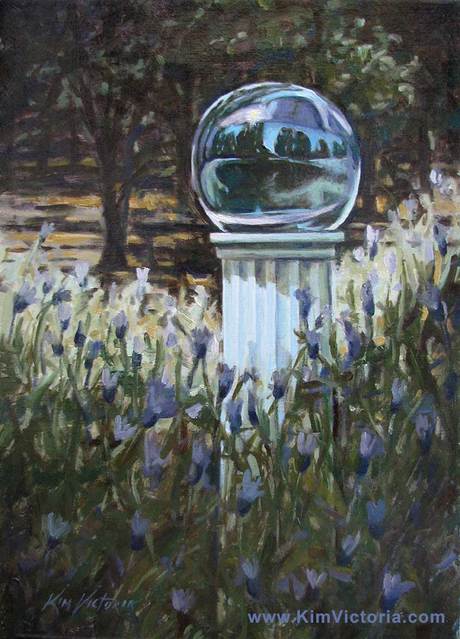oil painting gazing ball