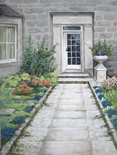 Oil painting Welcome Inn Nairn Scotland