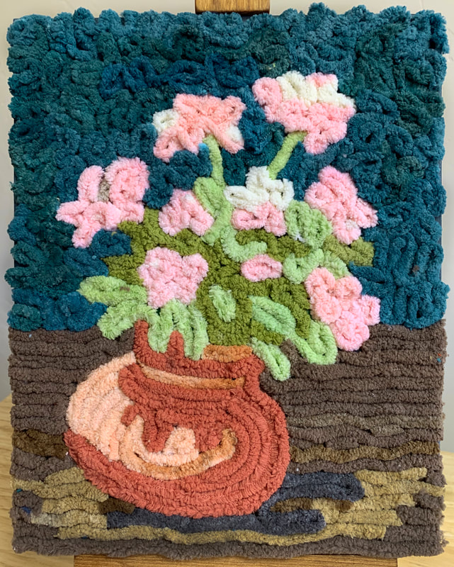 Still Life with Pink Flowers Yarn P by Kim Victoria